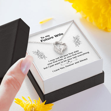On Cloud Nine Gifts To My Future Wife Heart Necklace with Message Card and Gift Box. Girlfriend, Fiance and Couple Gift